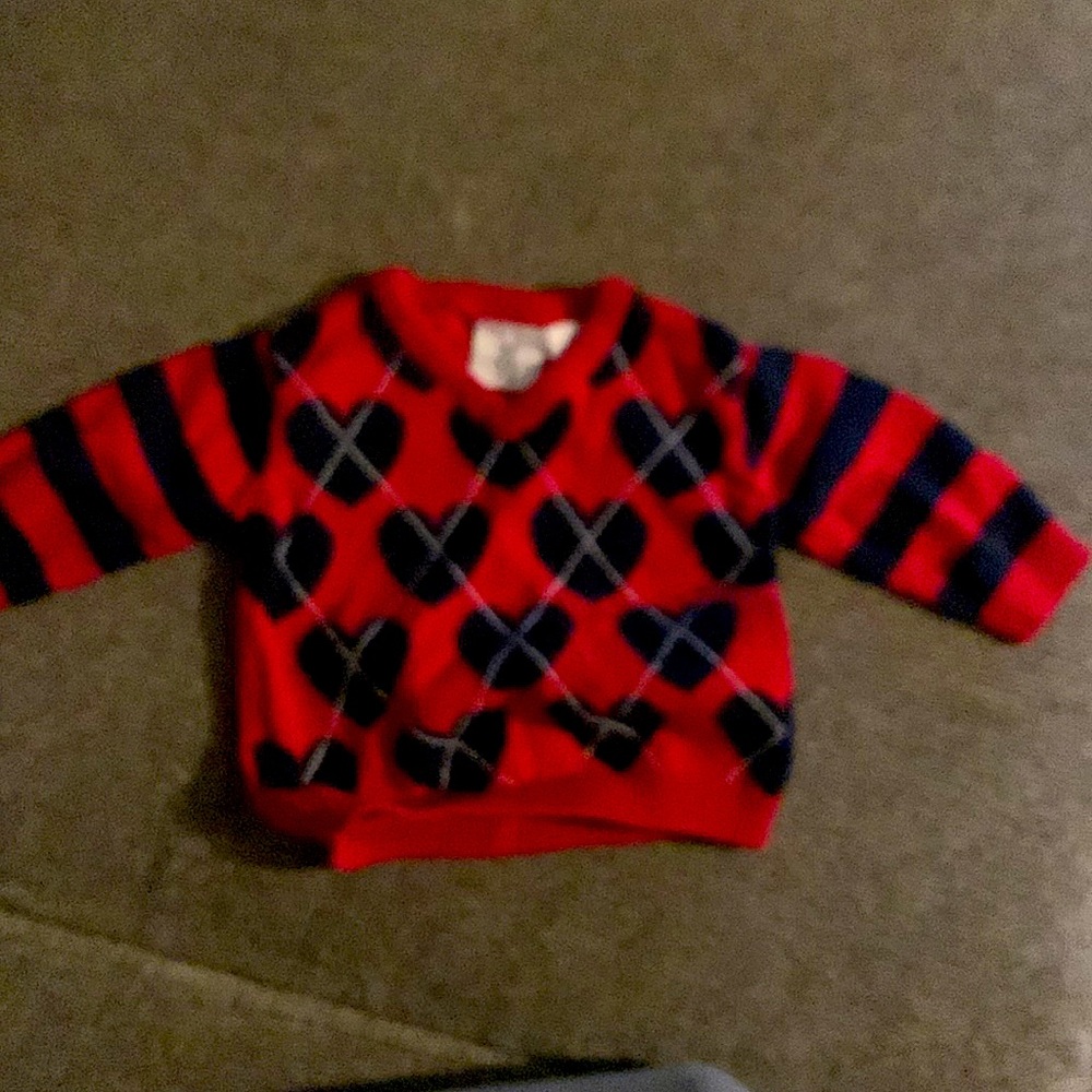 Red and black  0-3month sweater